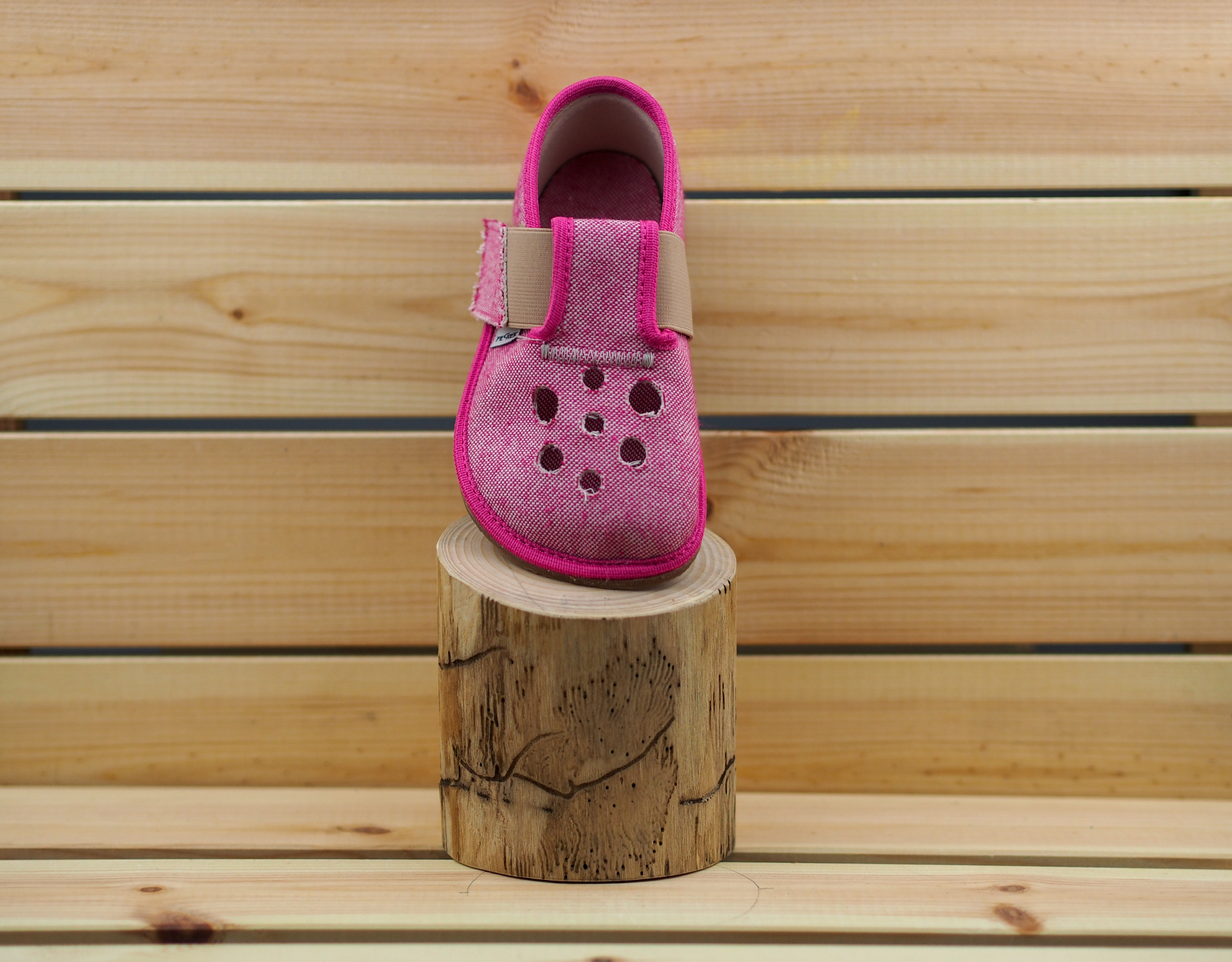PEGRES barefoot papučky BF03 růžová