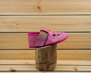 PEGRES barefoot papučky BF03 růžová