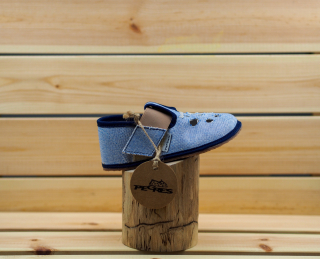 PEGRES barefoot papučky BF03 modrá