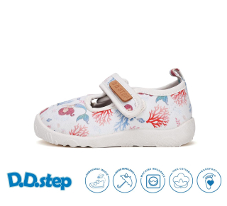 D.D.step plátěnky - bačkorky C086-51733 sky blue